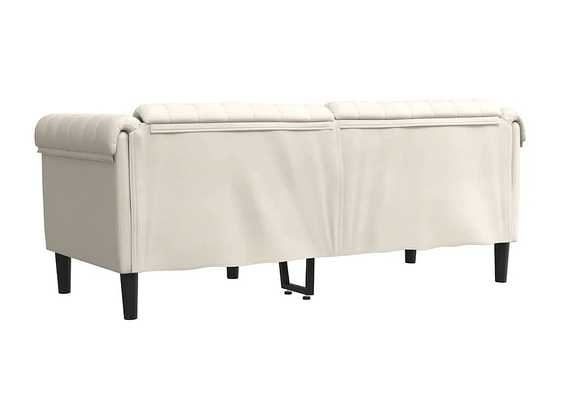 Sofá de 2 plazas de terciopelo color crema