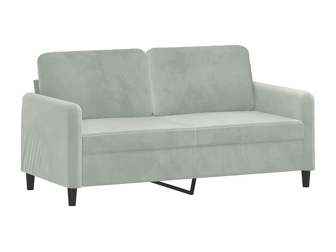 Ensemble de canapés 2 pcs gris clair velours