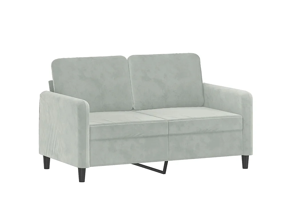 Ensemble de canapés 2 pcs gris clair velours