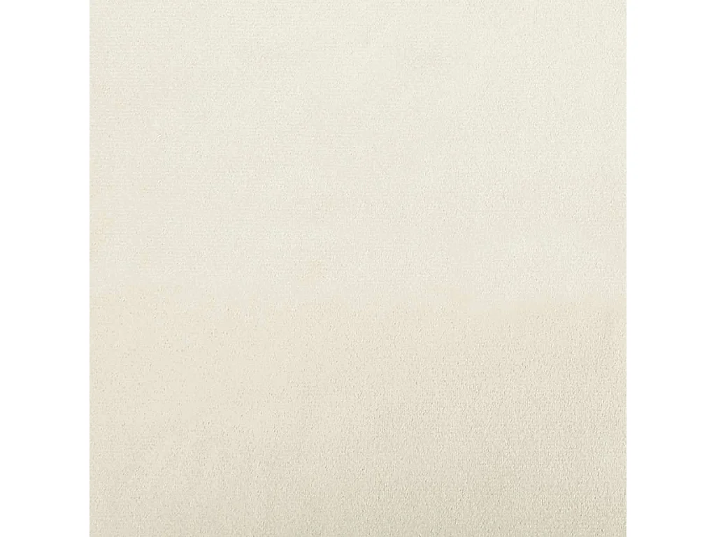 Canapé 2 places avec méridienne en L crème 125 cm velours