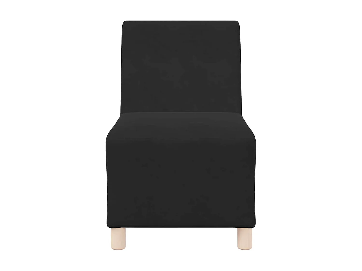 Unité de Sofa Modulaire Sans Accoudoirs 2 pcs Noir