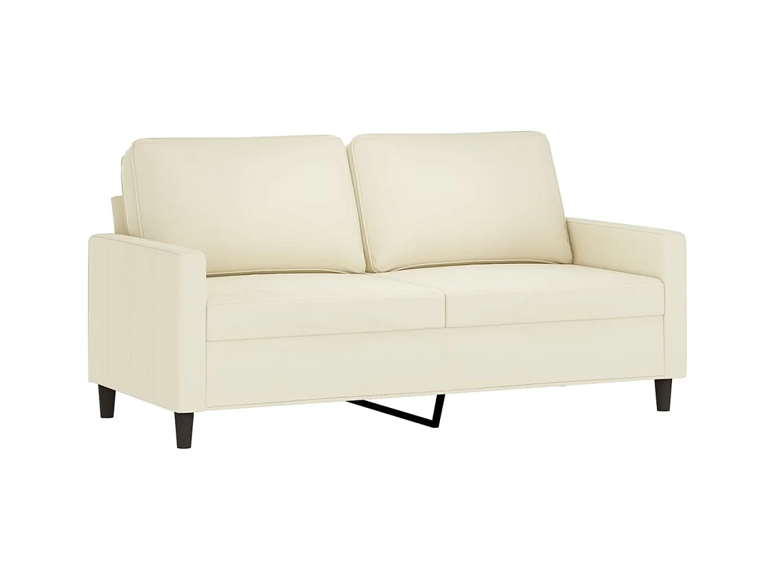 Sofá 2 plazas Crema 140 cm Terciopelo