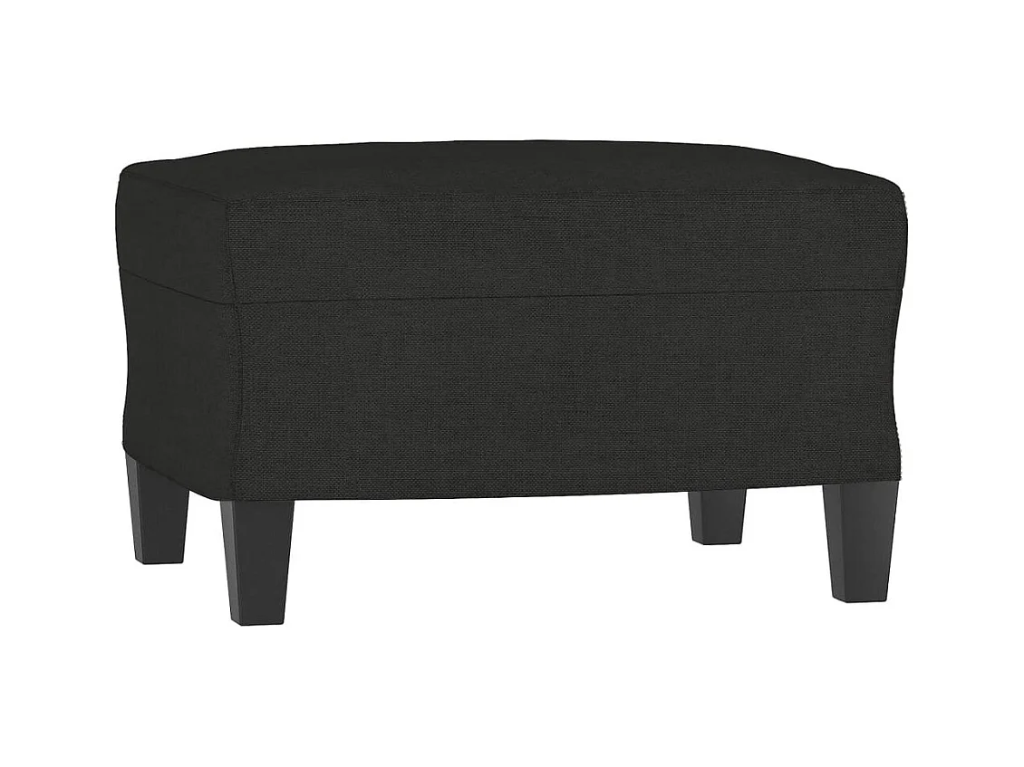 Sessel mit Fußstütze Schwarz 60 cm Stoff