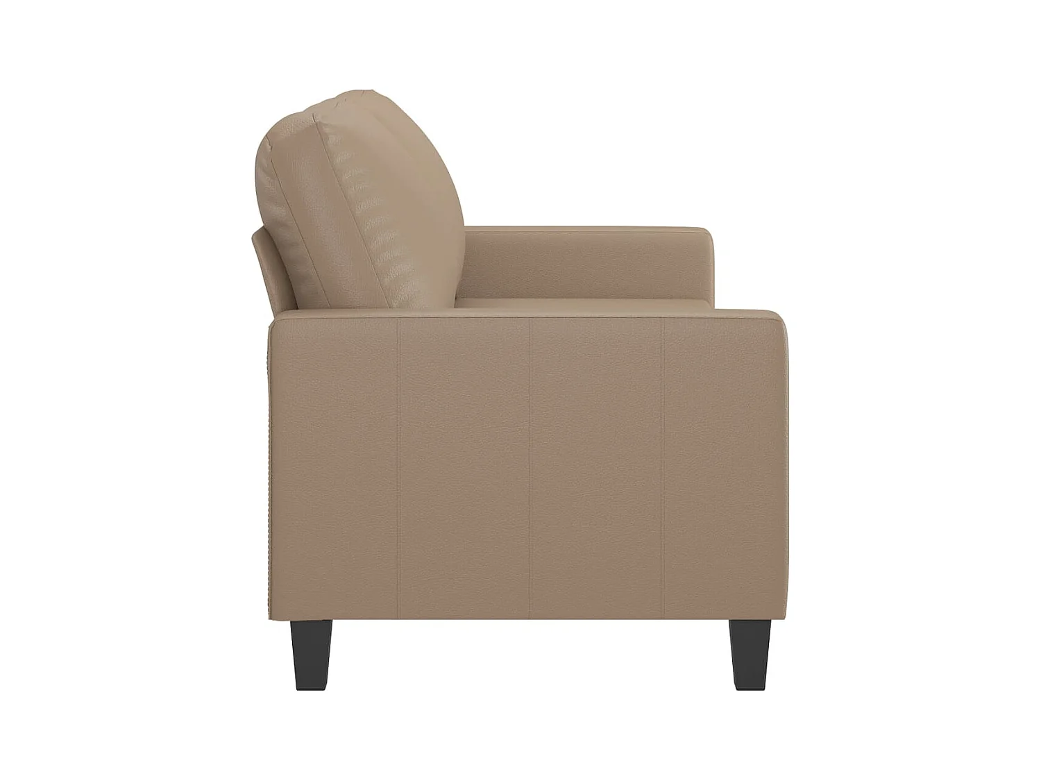 2-Sitzer-Sofa Cappuccino 140 cm Kunstleder
