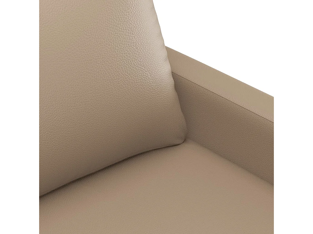 2-Sitzer-Sofa Cappuccino 140 cm Kunstleder