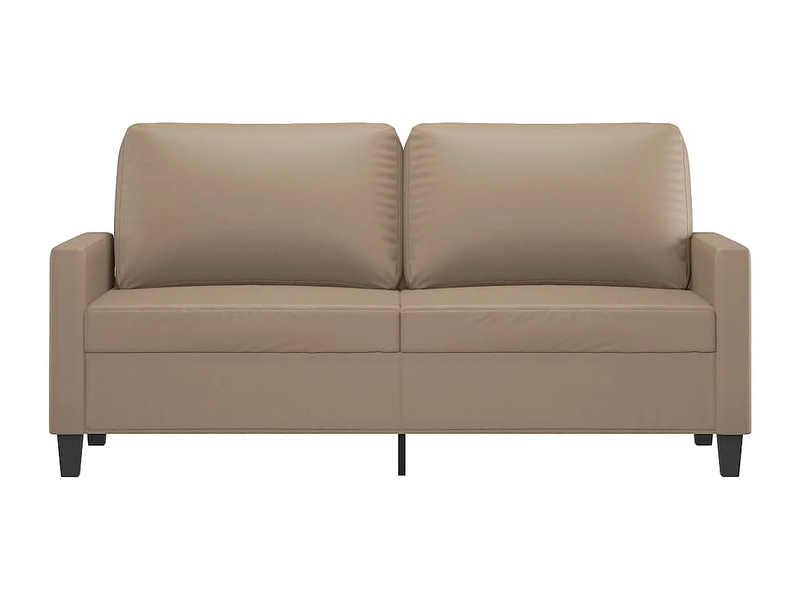 Sofá Cappuccino de 2 plazas 140 cm Piel sintética