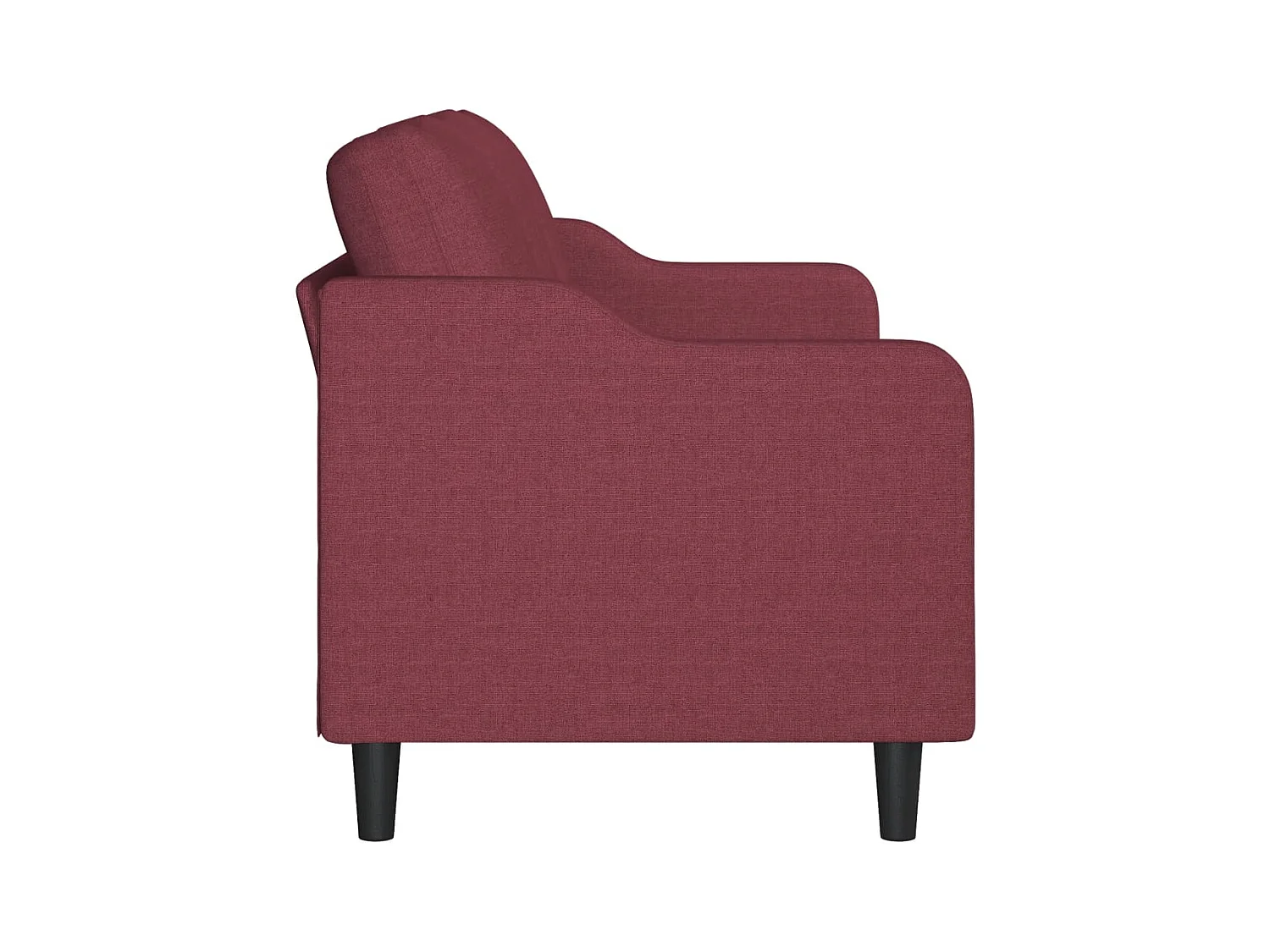Divano 3 posti rosso bordeaux 180 cm Tessuto