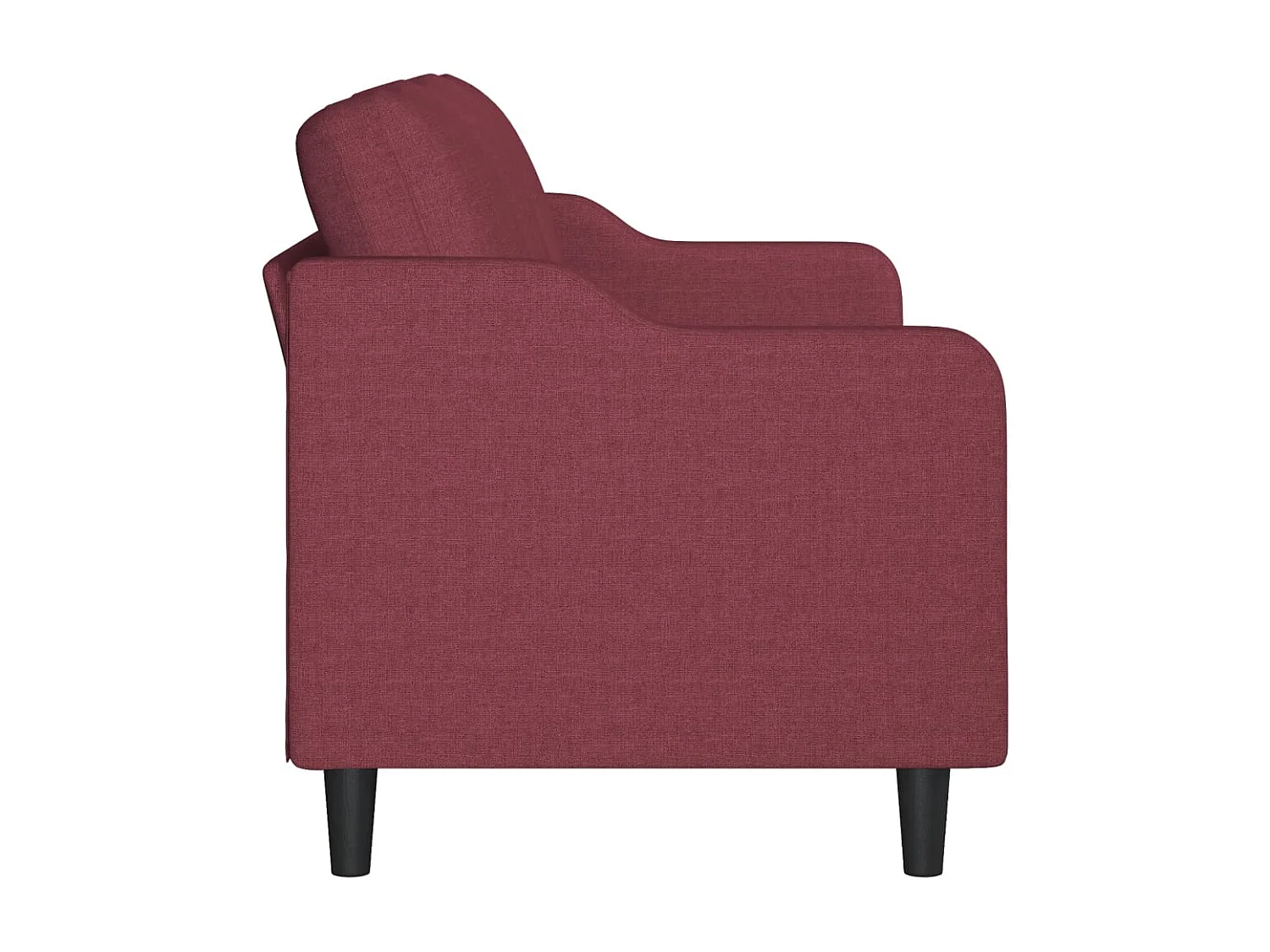 Divano 3 posti rosso bordeaux 180 cm Tessuto