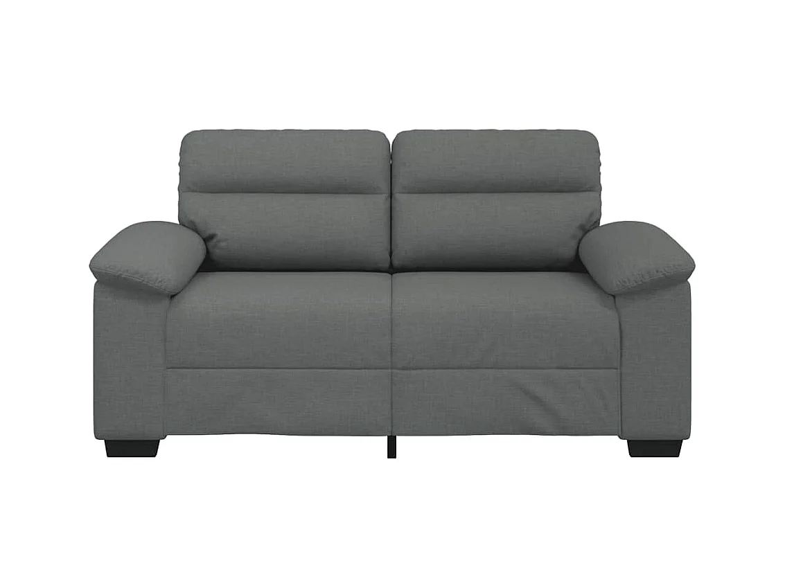 Canapé à 2 places gris foncé 120 cm tissu