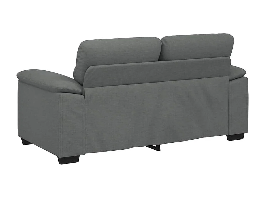 Canapé à 2 places gris foncé 120 cm tissu
