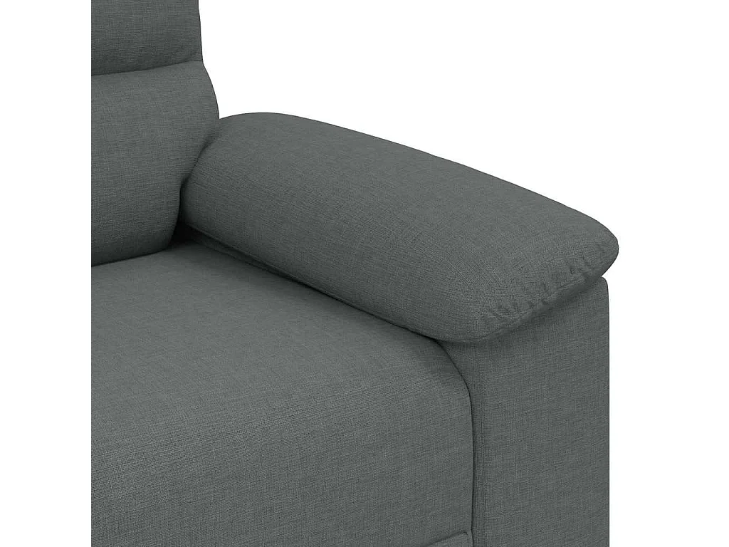 Canapé à 2 places gris foncé 120 cm tissu