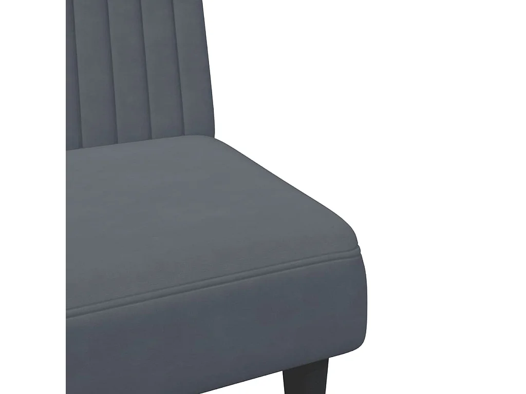 Ensemble de canapés 2 pcs gris foncé velours