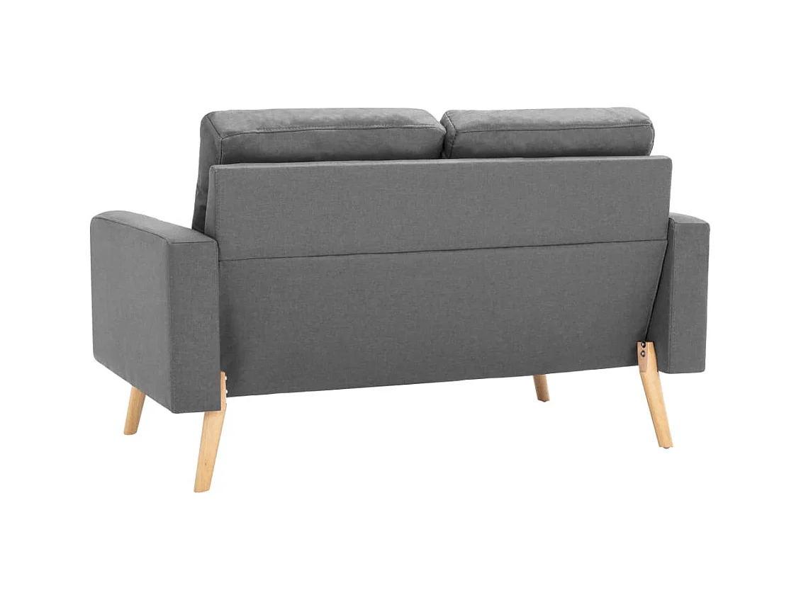 Conjunto de sofá de 2 piezas en tela gris claro