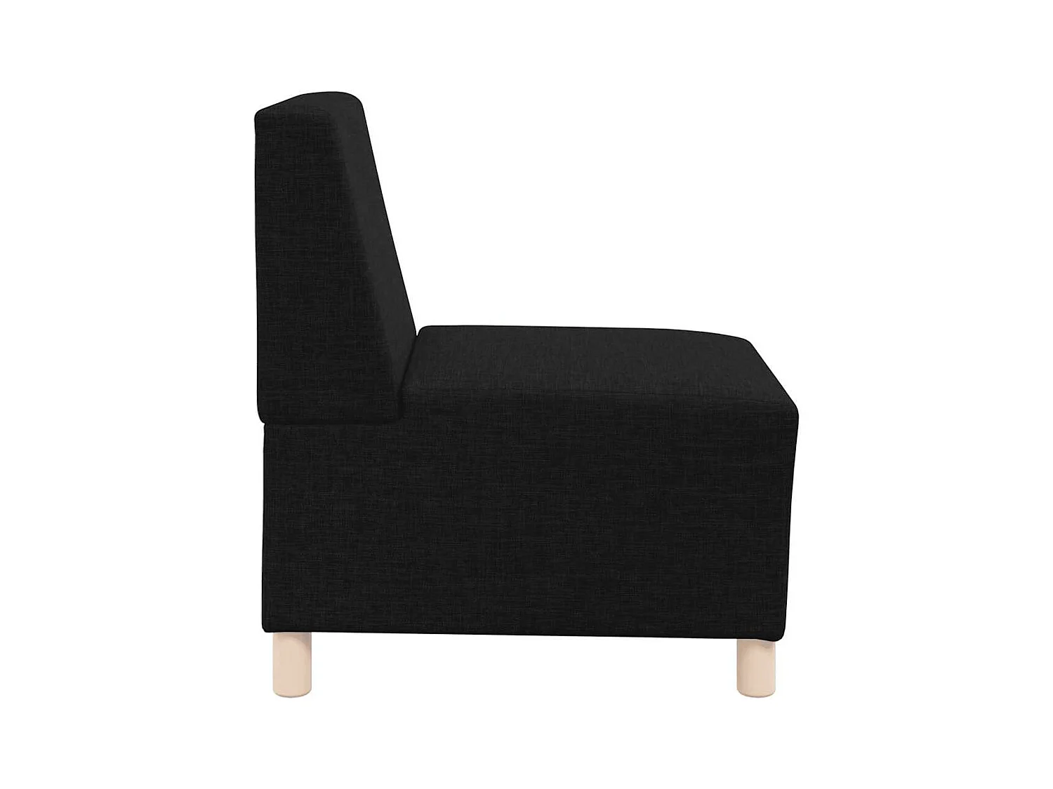 Modulaire bank zonder armleuningen Zwart 55 cm Stof