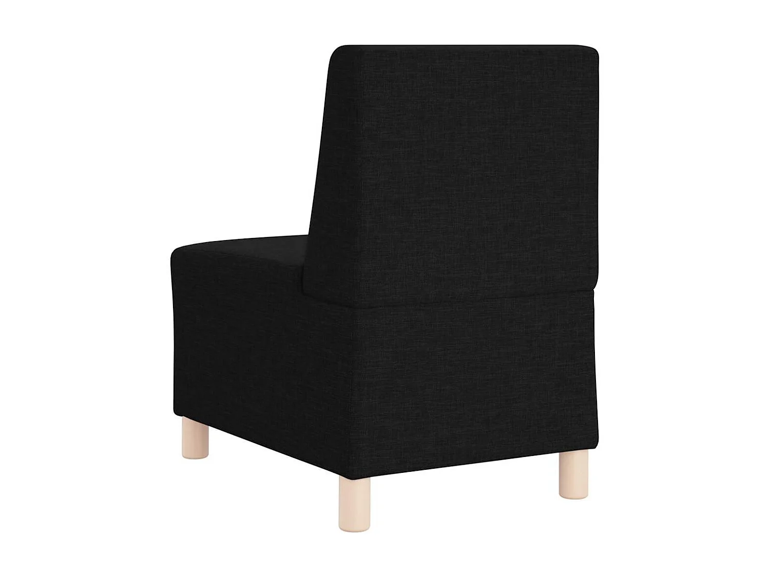 Modulaire bank zonder armleuningen Zwart 55 cm Stof