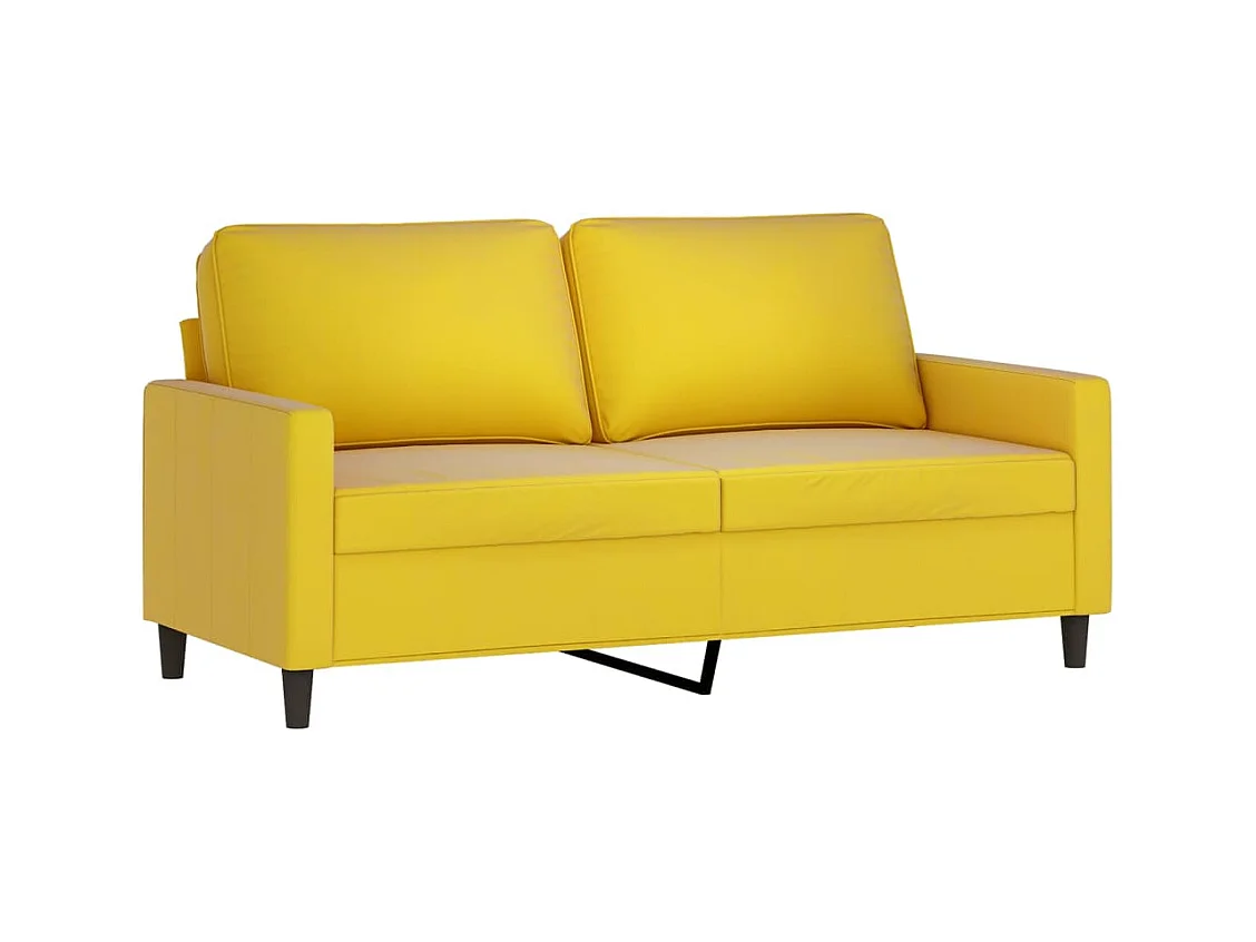 2-teiliges Sofaset mit Kissen Yellow Velvet