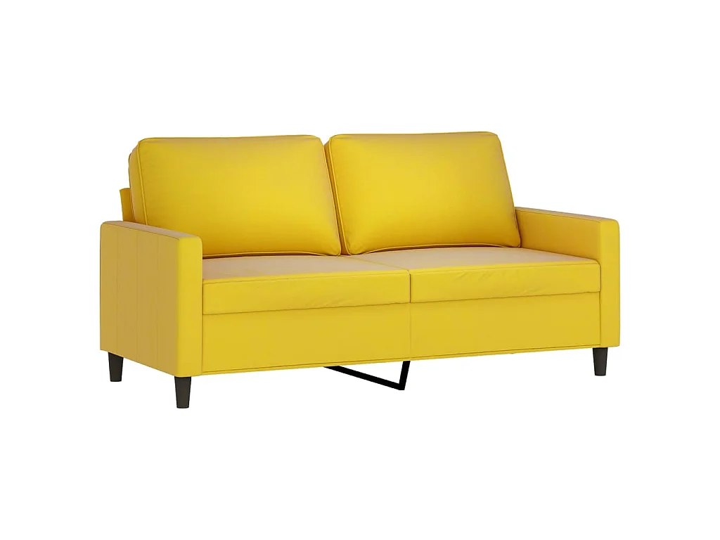 2-teiliges Sofaset mit Kissen Yellow Velvet