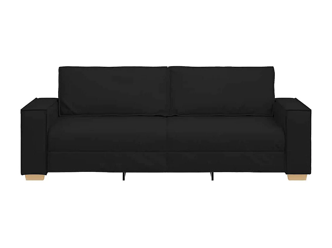 3-zitsbank Zwart 180 cm Stof