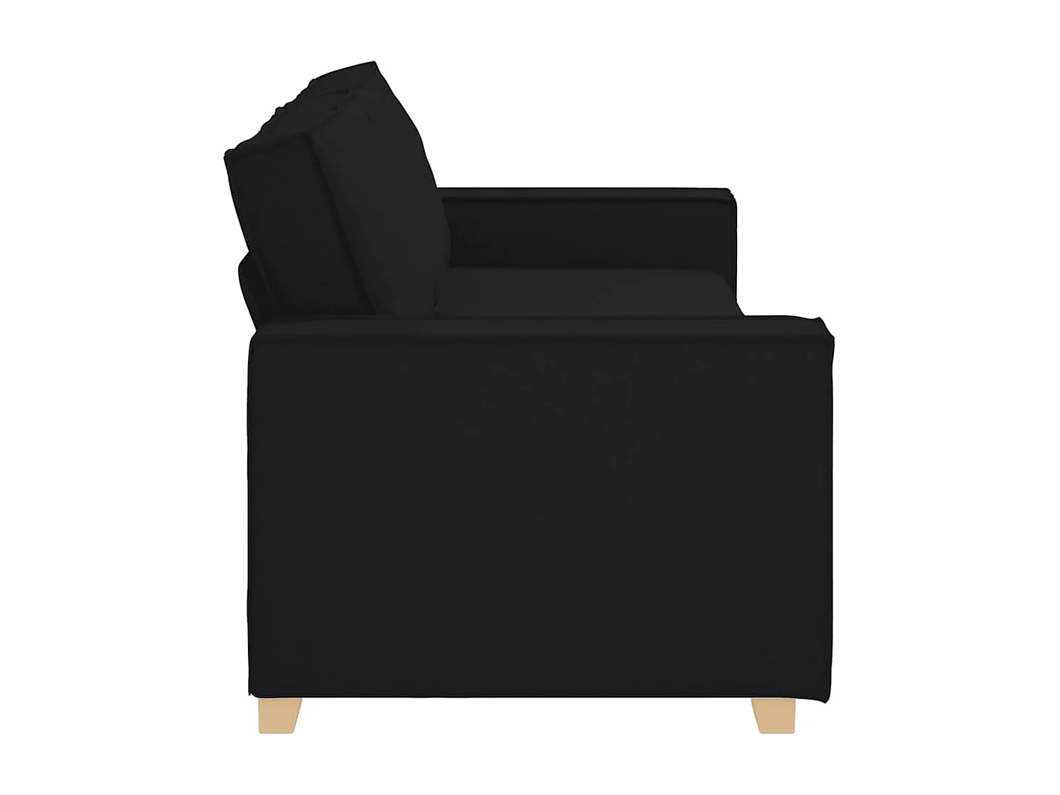 3-zitsbank Zwart 180 cm Stof