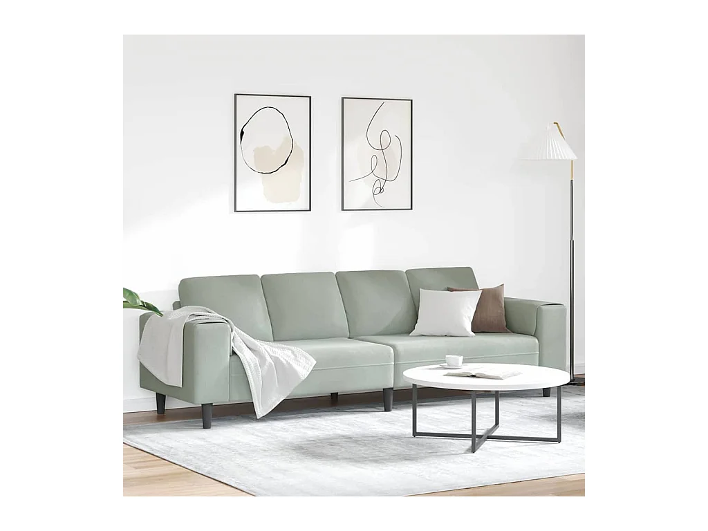 Ensemble de Canapés Gris clair Velours