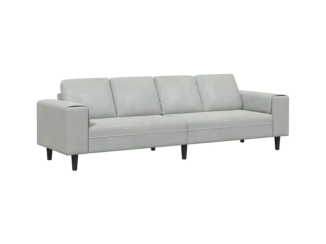 Ensemble de Canapés Gris clair Velours