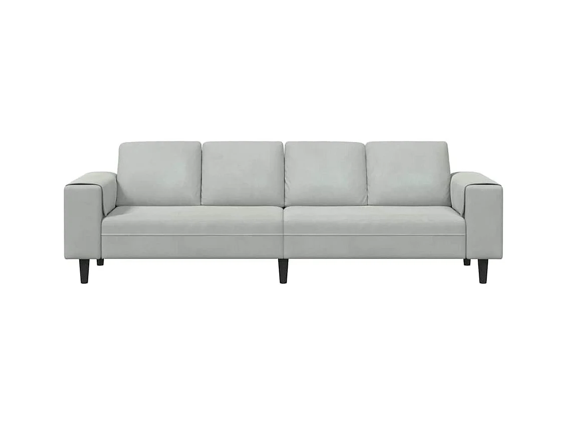 Ensemble de Canapés Gris clair Velours