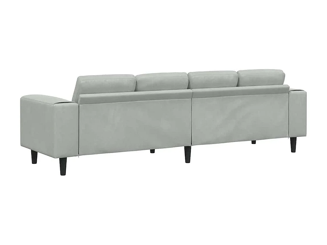 Ensemble de Canapés Gris clair Velours