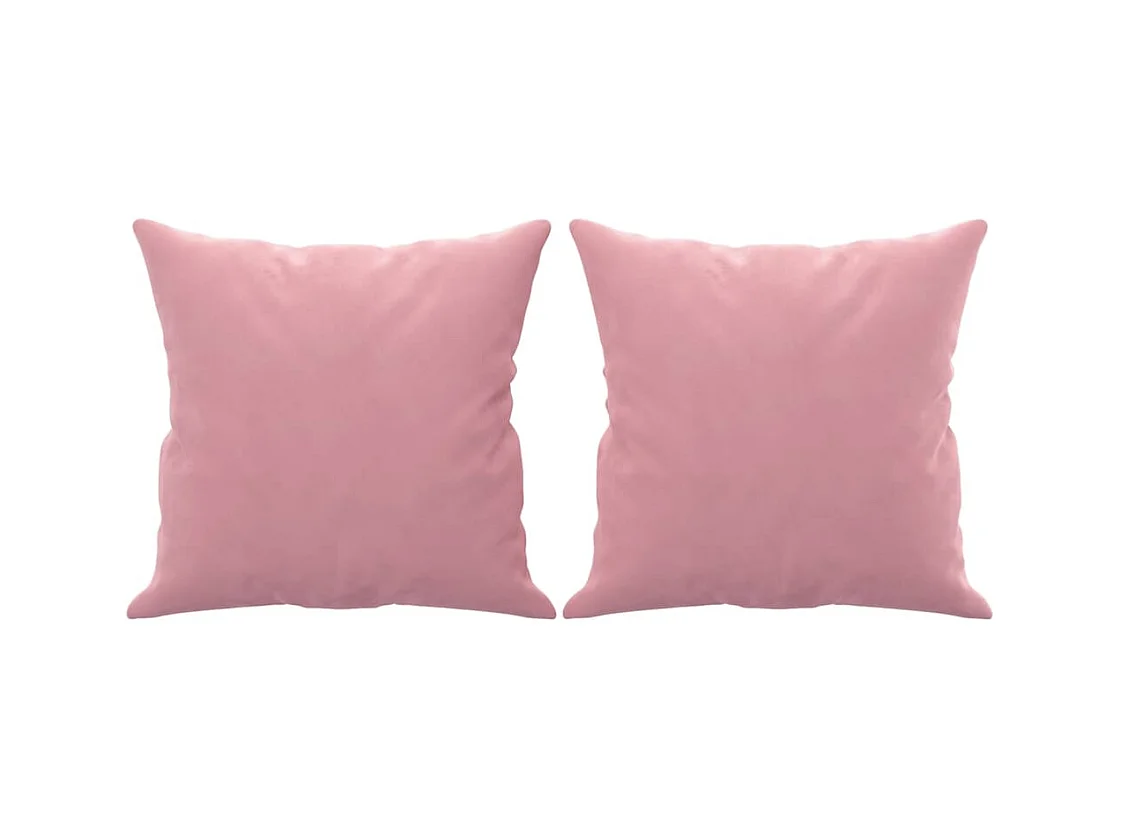 Divano 3 posti con cuscini decorativi rosa 180 cm in velluto