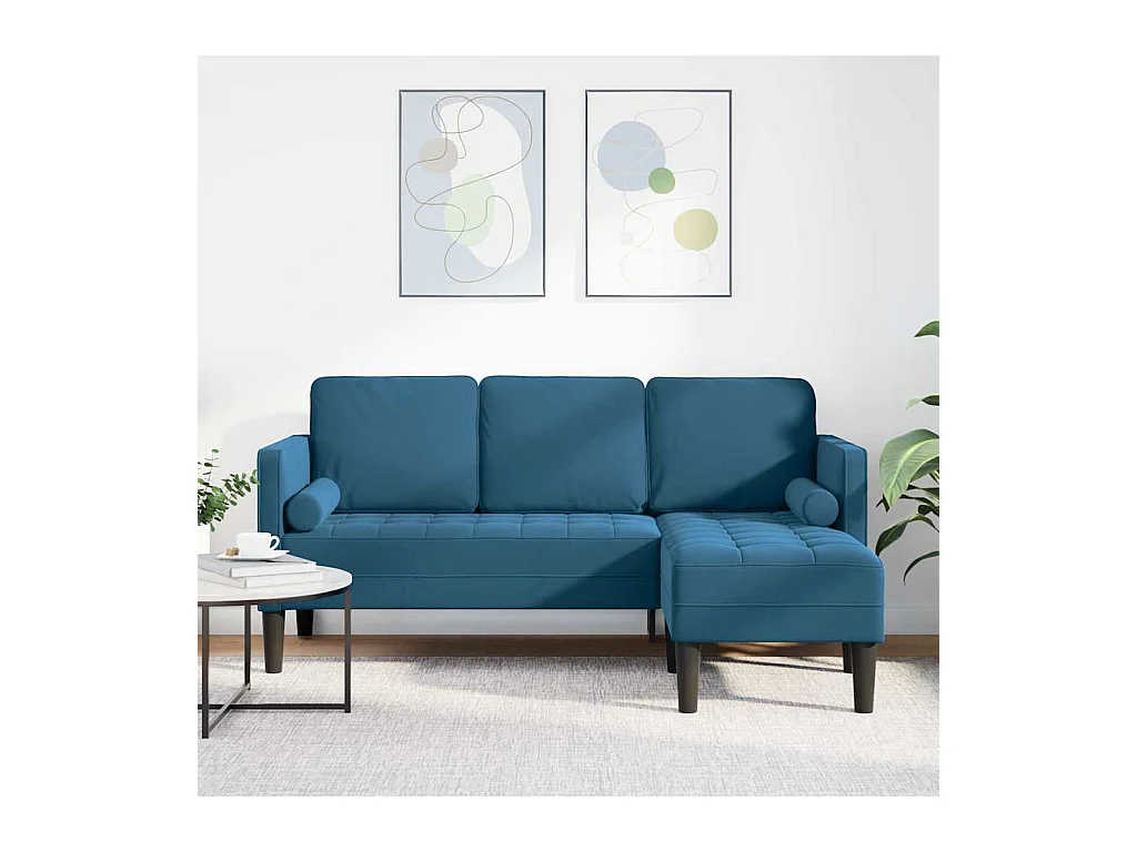 Ensemble de Canapés Bleu 173 x 131 x 67 cm Velours