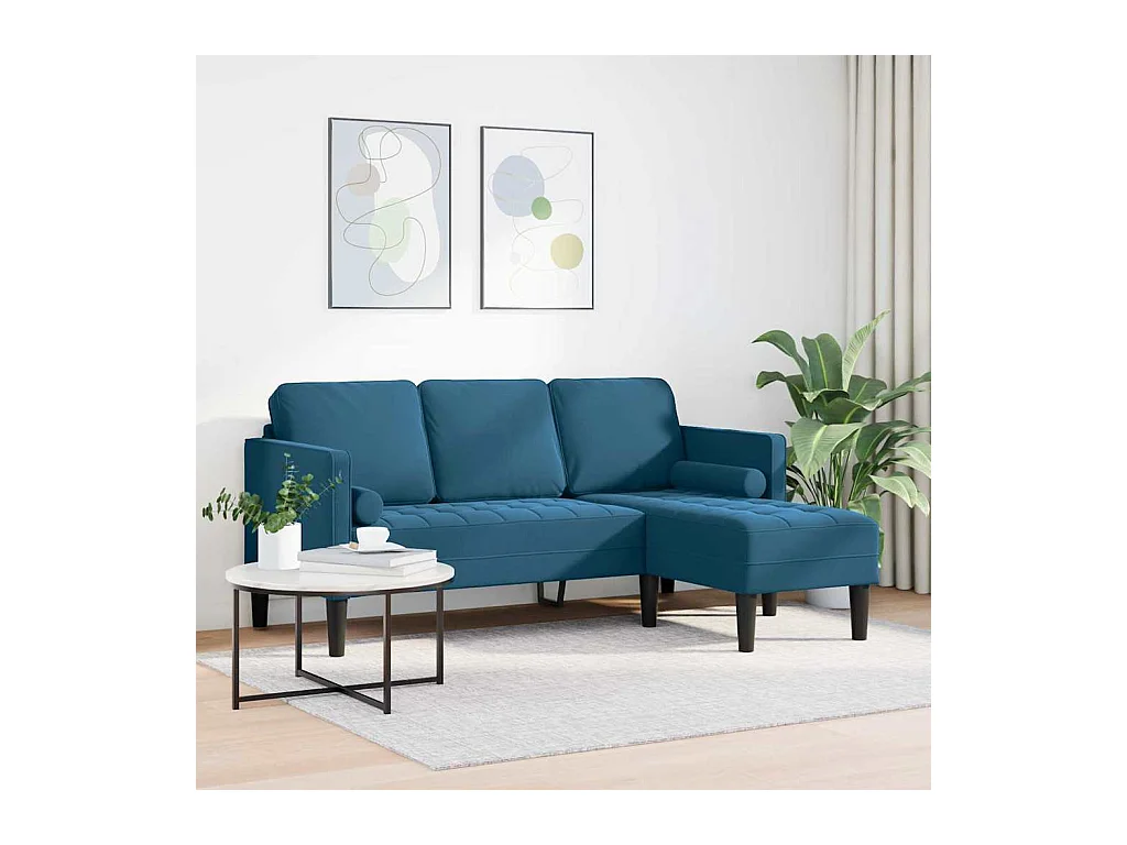 Ensemble de Canapés Bleu 173 x 131 x 67 cm Velours