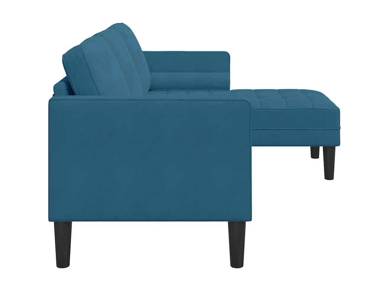 Blauwe bankstel 173 x 131 x 67 cm fluweel