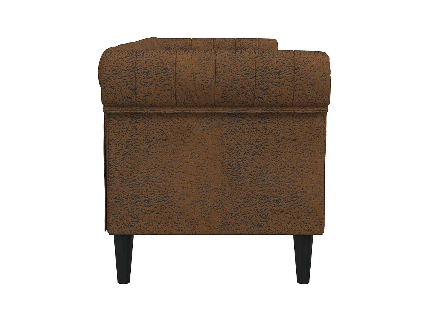 Divano Chesterfield a 3 posti in tessuto marrone