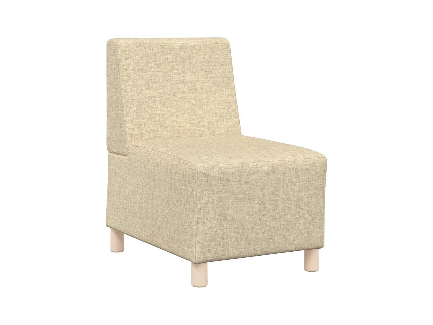 Divano componibile senza braccioli Tessuto Crema 55 cm