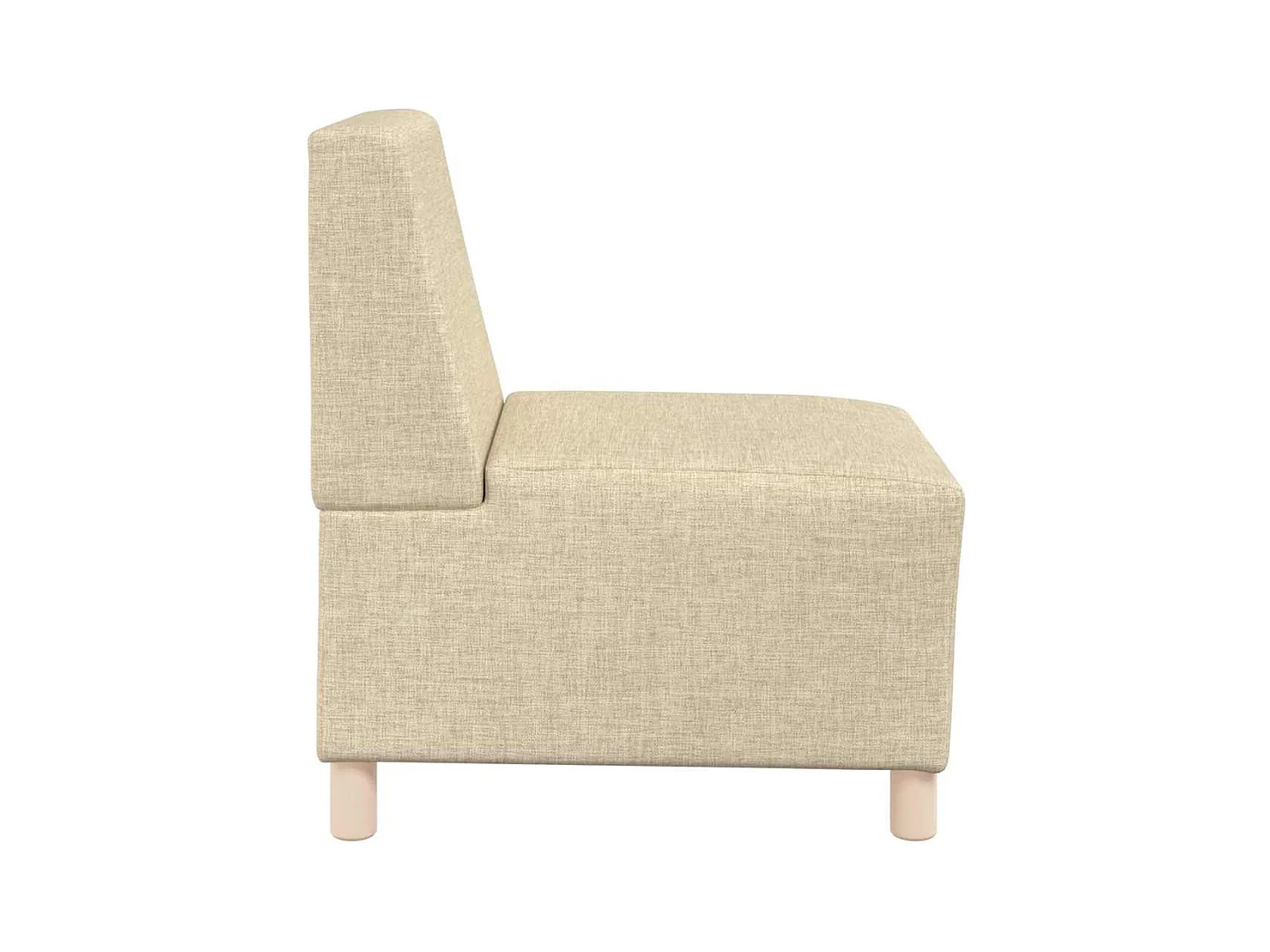 Divano componibile senza braccioli Tessuto Crema 55 cm