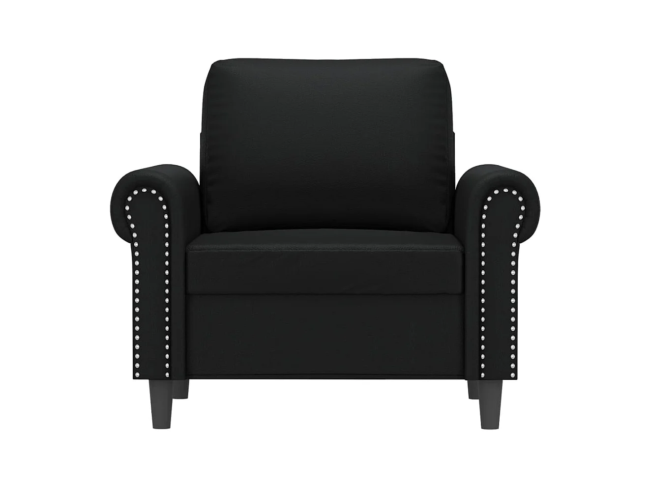 Poltrona nera 60 cm in similpelle