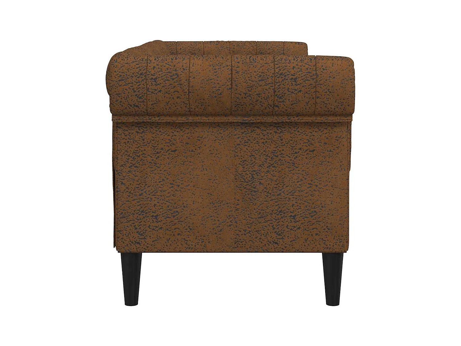 Chesterfield 2-Sitzer-Sofa aus braunem Stoff