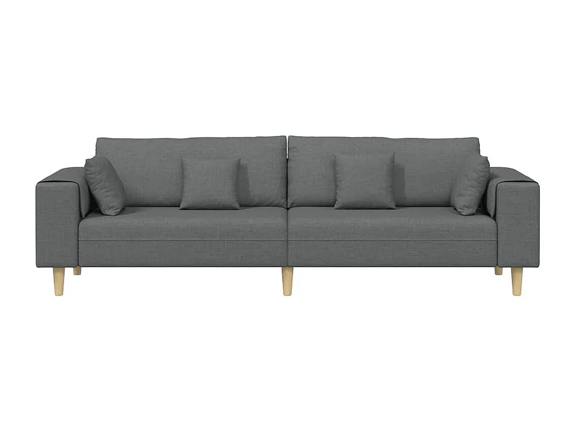 Sofa en tissu avec coussin Gris foncé 208 cm tissu