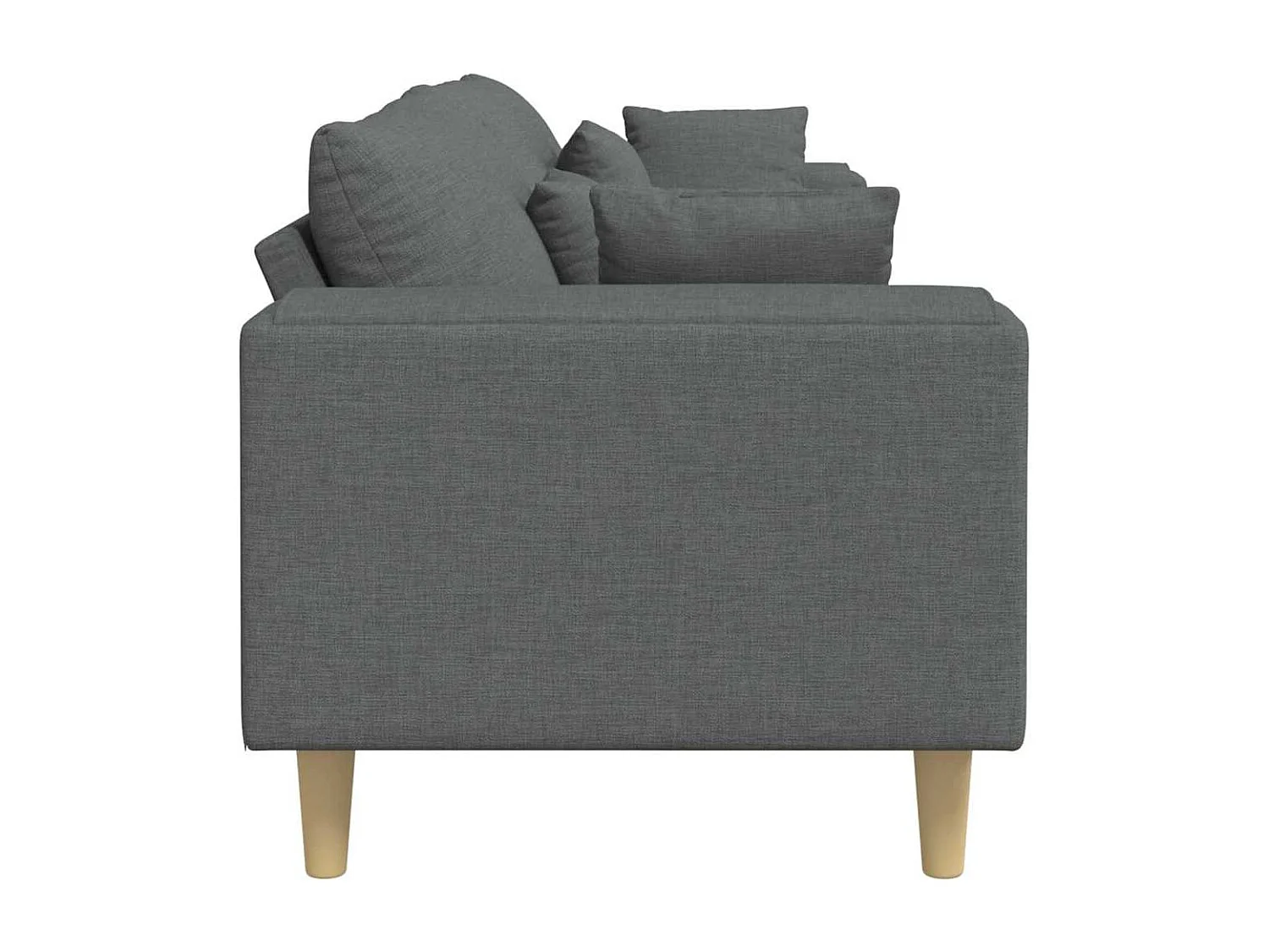 Sofa en tissu avec coussin Gris foncé 208 cm tissu