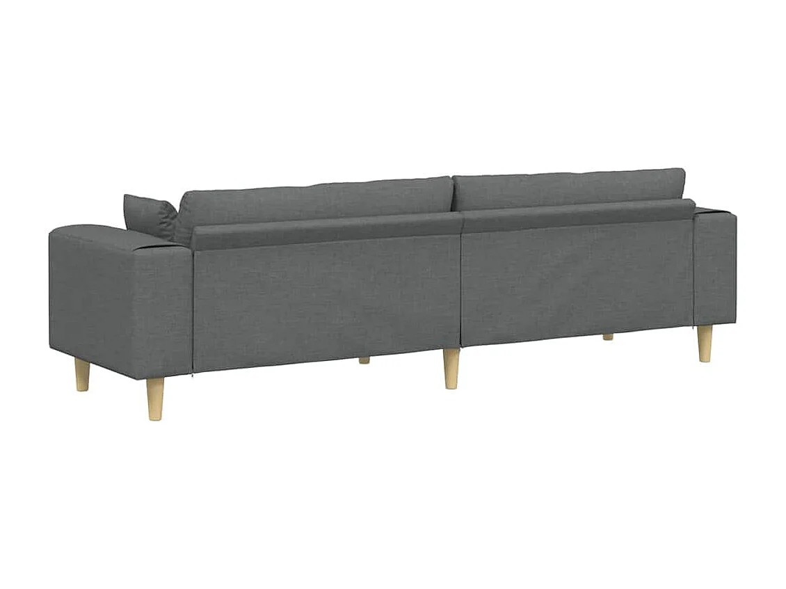 Sofa en tissu avec coussin Gris foncé 208 cm tissu