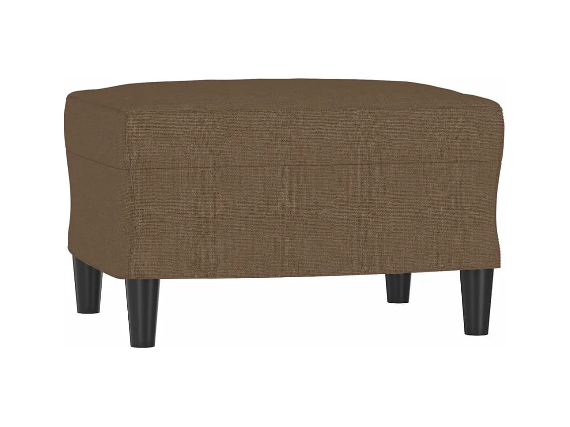 Poltrona con poggiapiedi Marrone 60 cm Tessuto