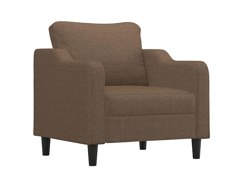 Sessel mit Fußstütze Braun 60 cm Stoff