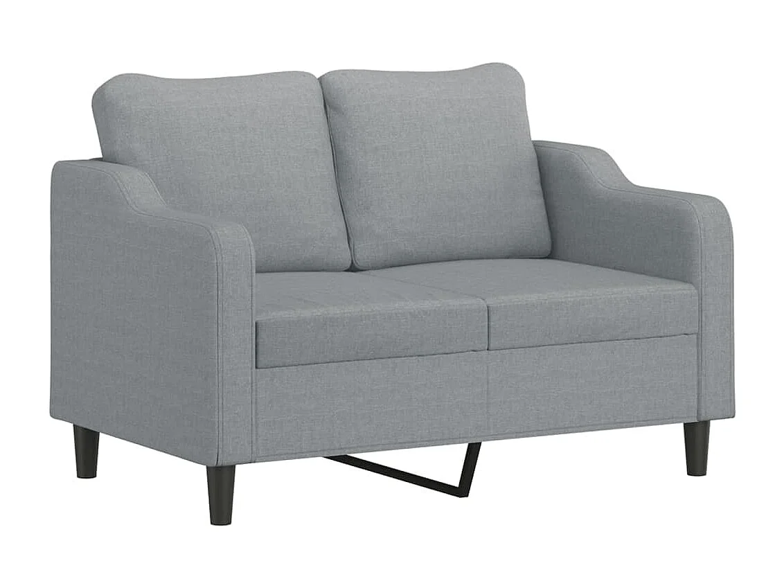 2-Sitzer-Sofa Hellgrau 120 cm Stoff