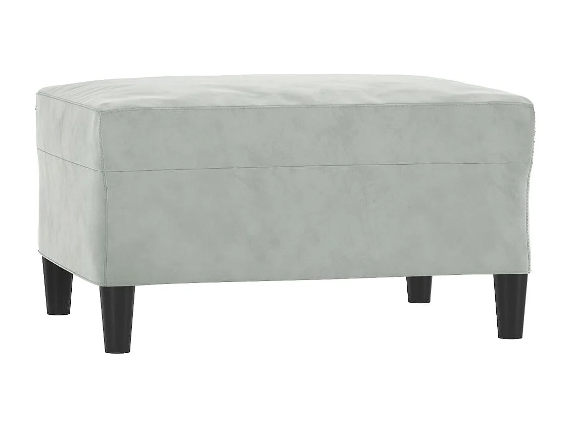 Conjunto de sofá de 4 piezas con cojines de terciopelo gris claro