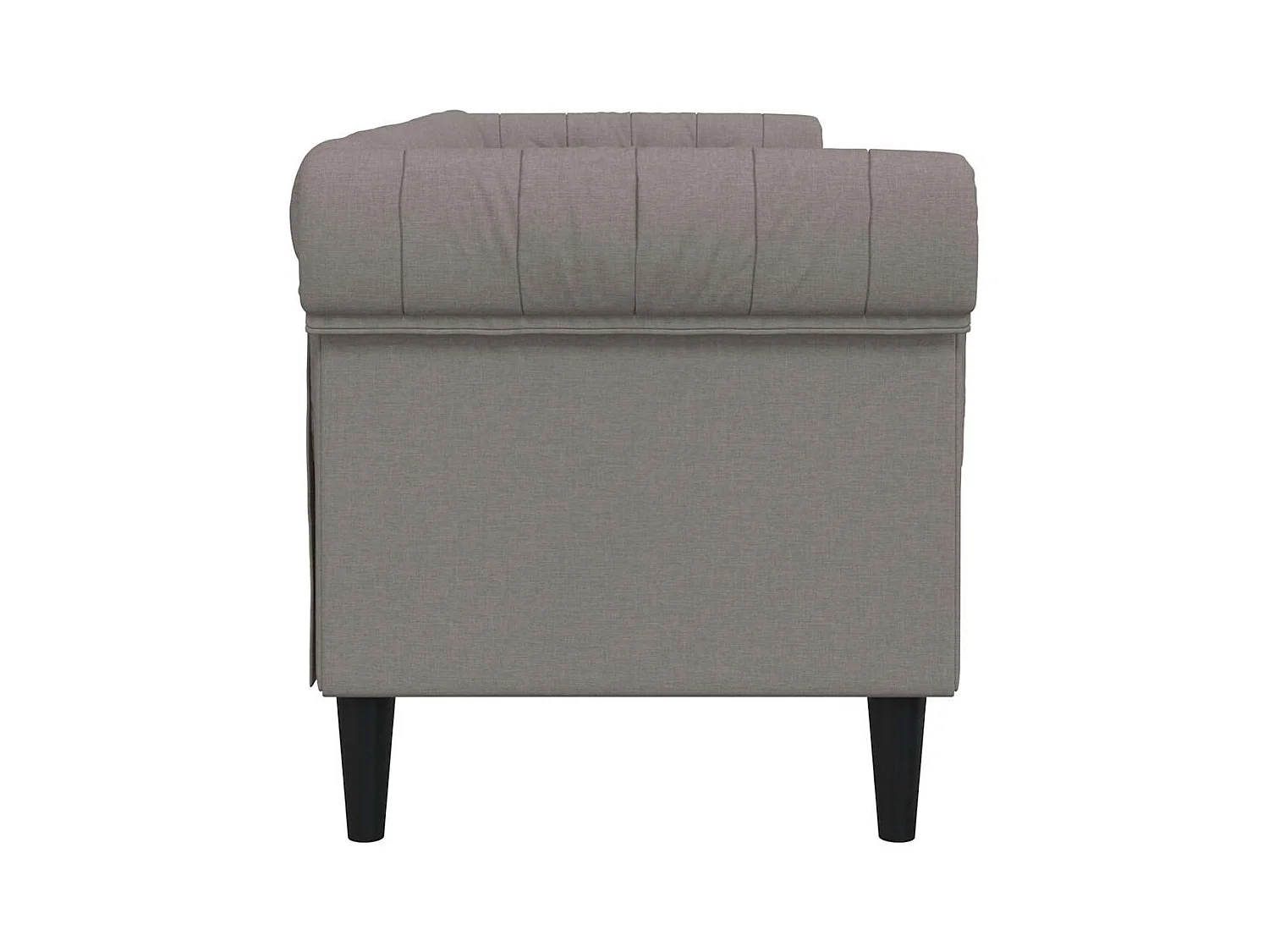 Sofá Chesterfield de 3 plazas en tela color topo