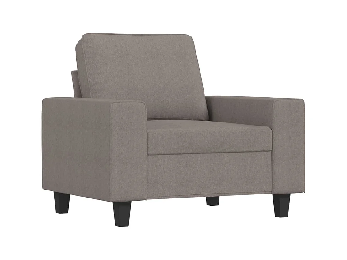 Fauteuil met voetenbank Taupe 60 cm Stof