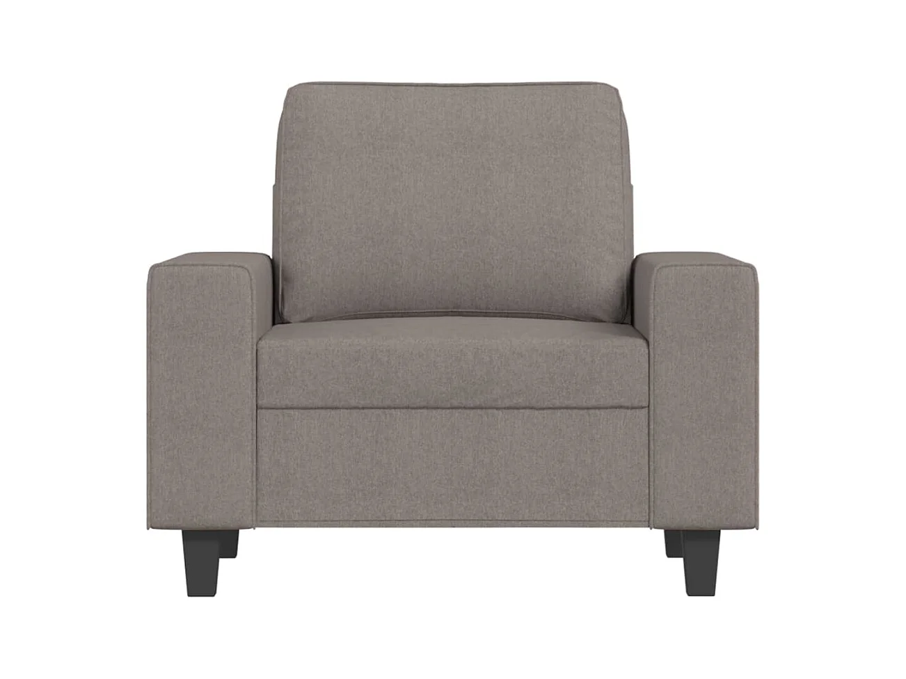 Fauteuil met voetenbank Taupe 60 cm Stof