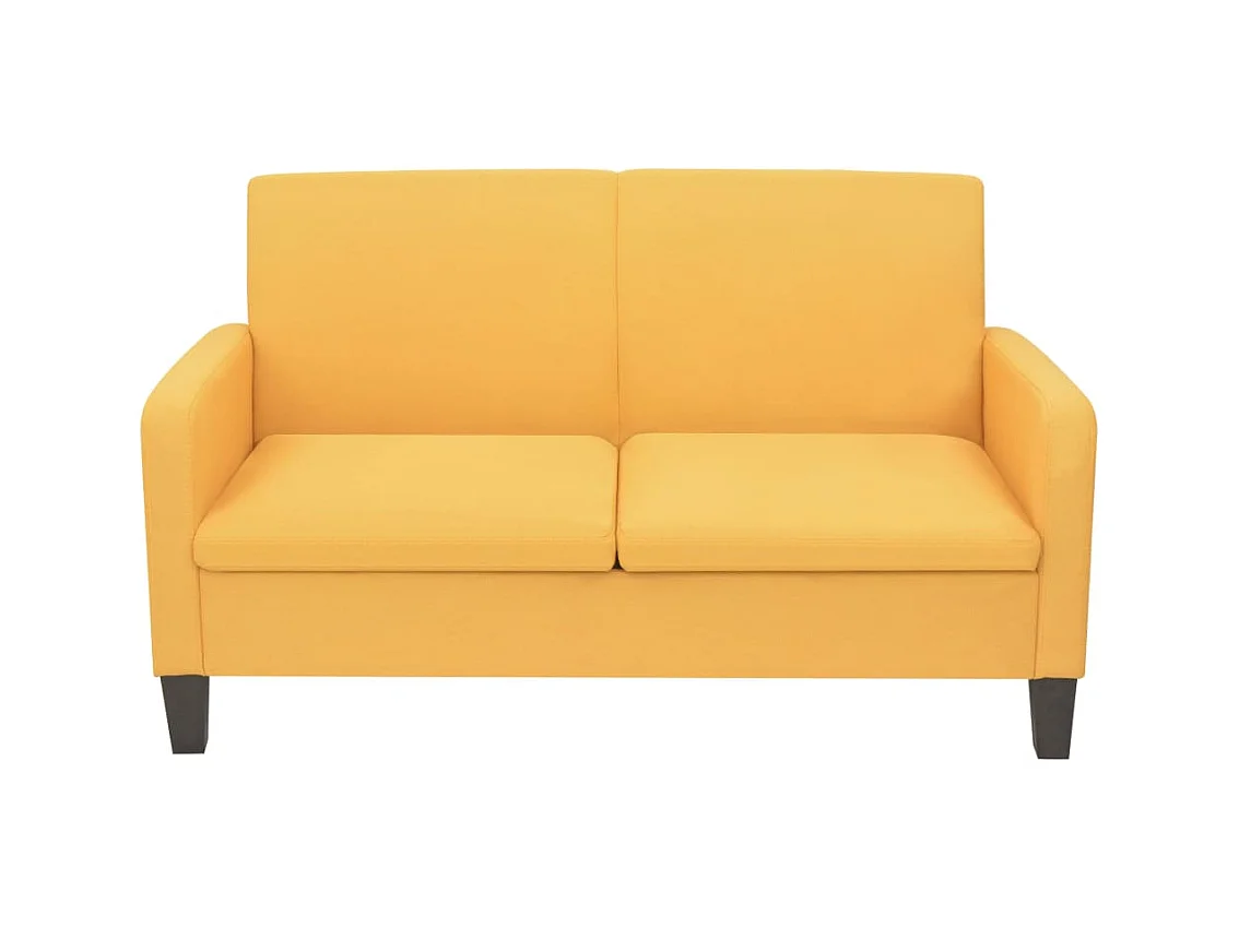 Set di divani 2 pezzi in tessuto giallo