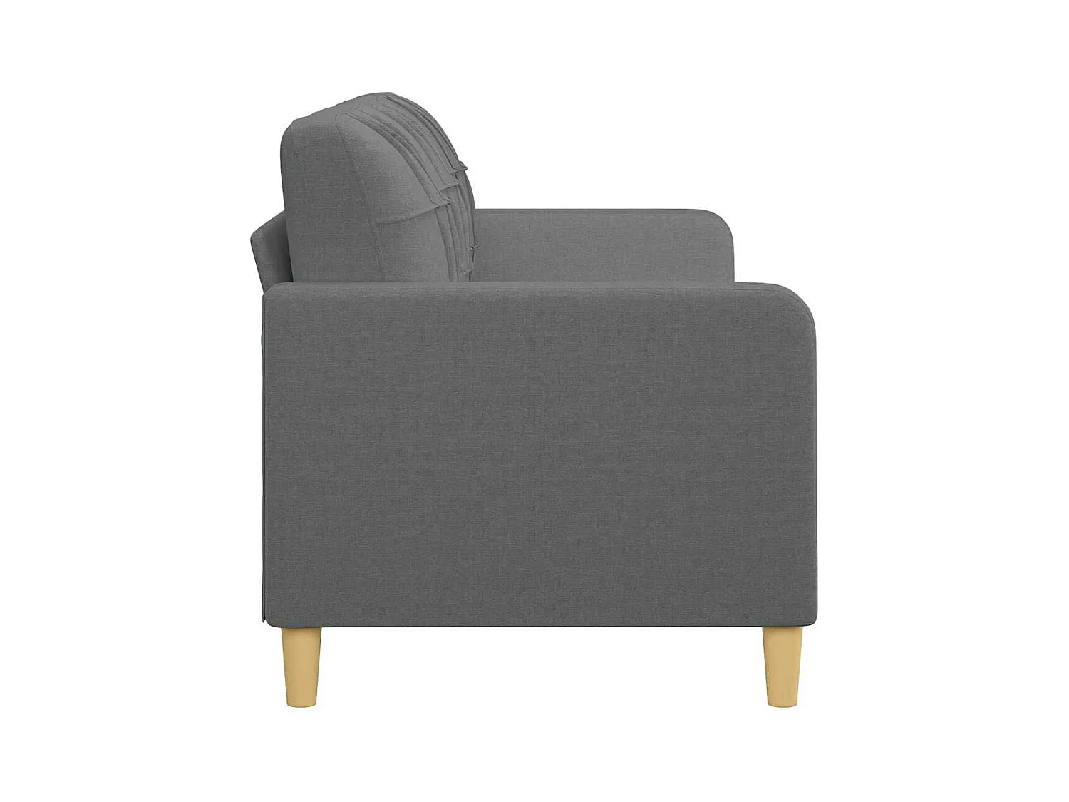 Divano 3 posti Grigio scuro 180 cm Tessuto