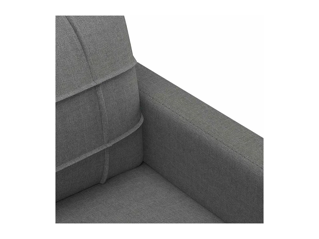 Divano 3 posti Grigio scuro 180 cm Tessuto