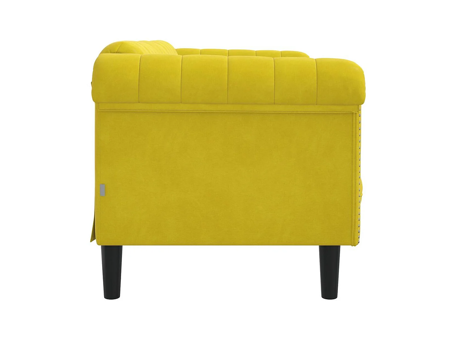 Sofá de 2 plazas de terciopelo amarillo